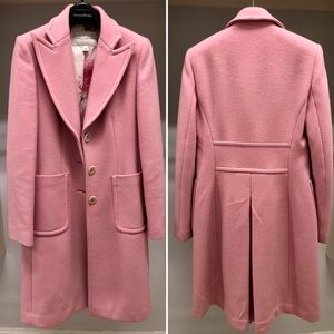 Pink Banana Republic Long Wool Coat Size XS